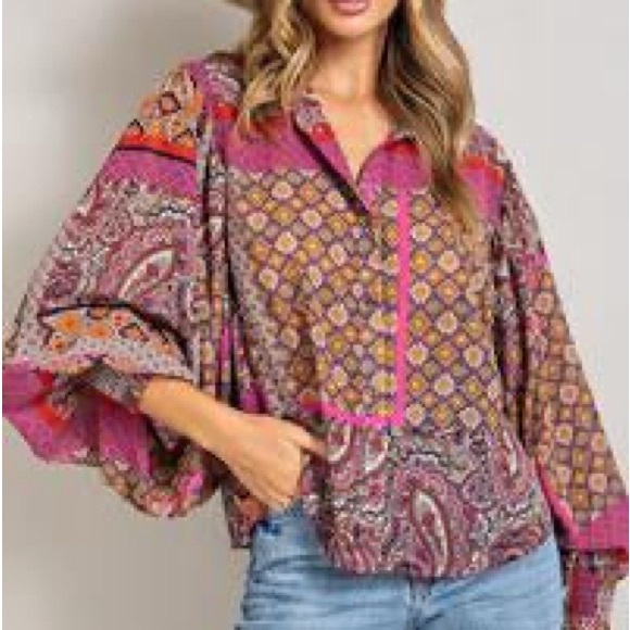 🌺🌺🌺Multi- print blouse 🌺🌺🌺 - Picture 8 of 8